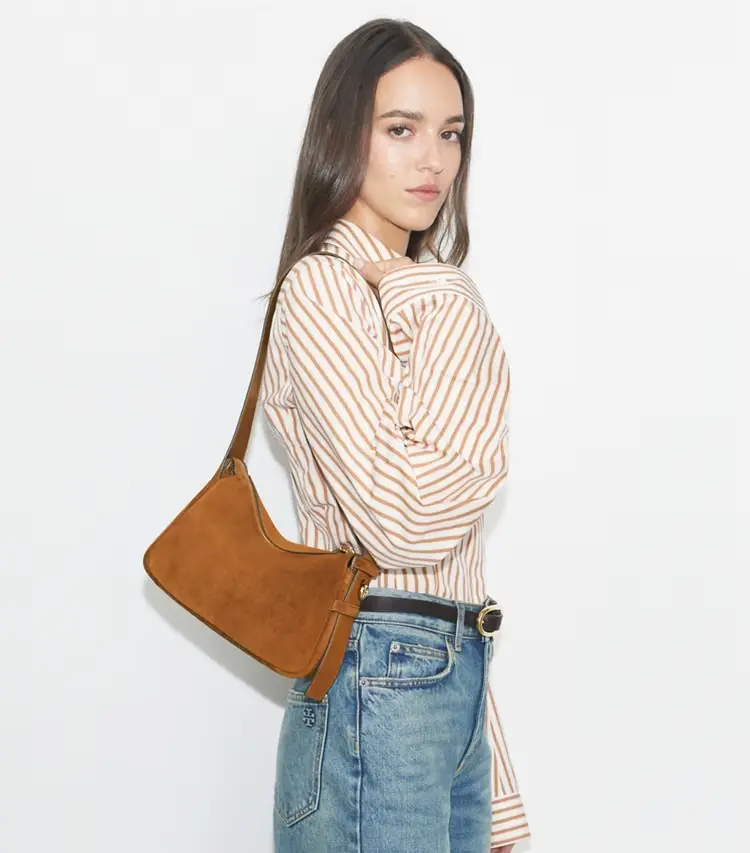 Small Romy Suede Shoulder Bag - Image 2