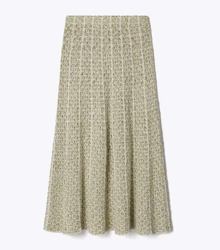 Pleated Knit Skirt