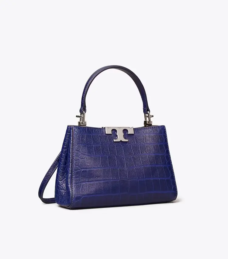 Mini Eleanor Soft Croc-Embossed Satchel