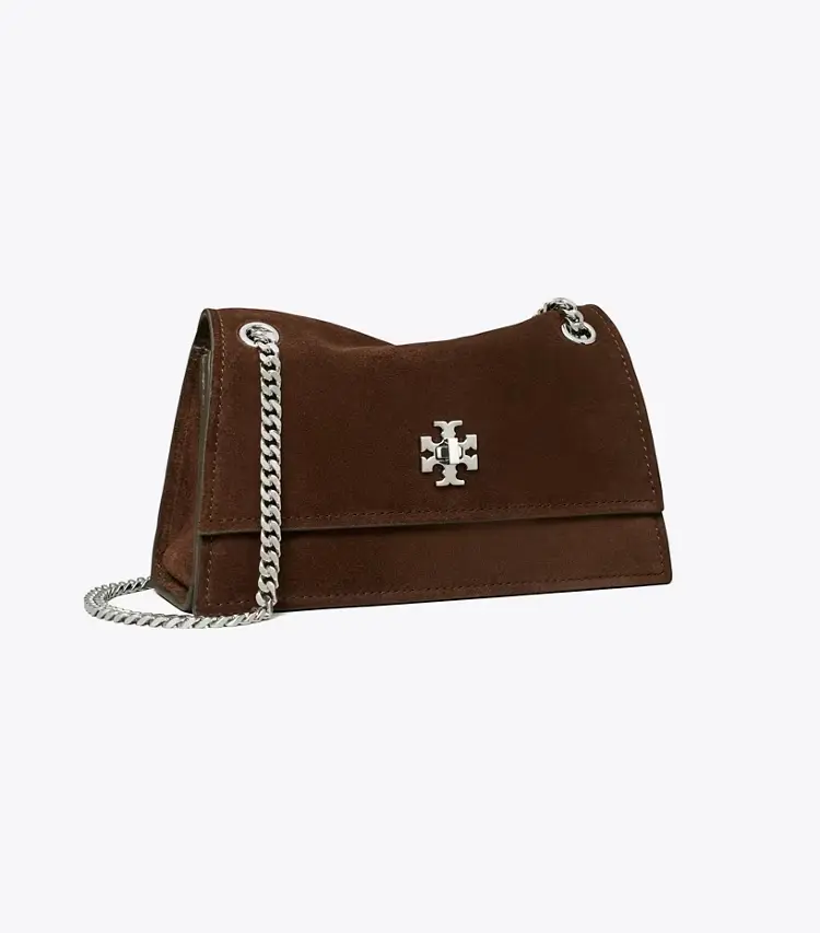 Mini Kira Turnlock Suede Shoulder Bag