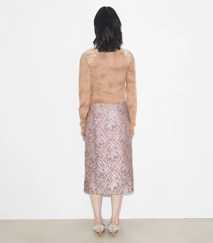 Silk Jacquard Skirt - Image 3