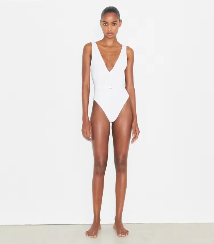 Belted Logo Swimsuit - Image 3