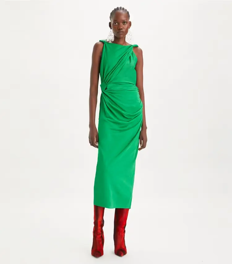 Viscose Knot Dress - Image 2