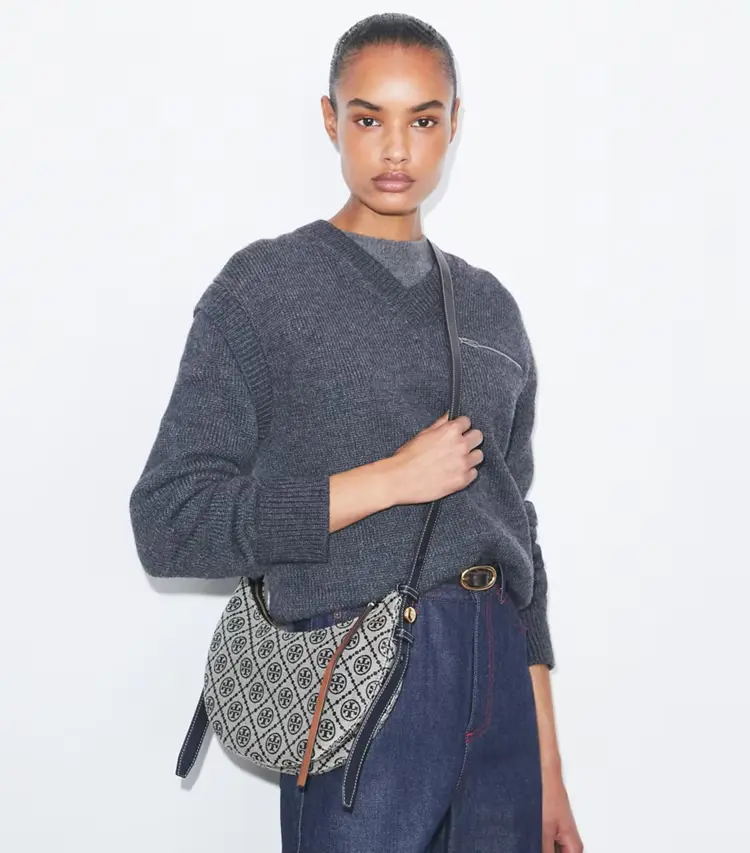 T Monogram Romy Half Moon Bag - Image 3