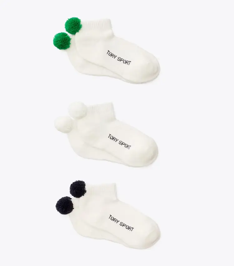 Performance Compression Pom-Pom Socks, 3-Pack