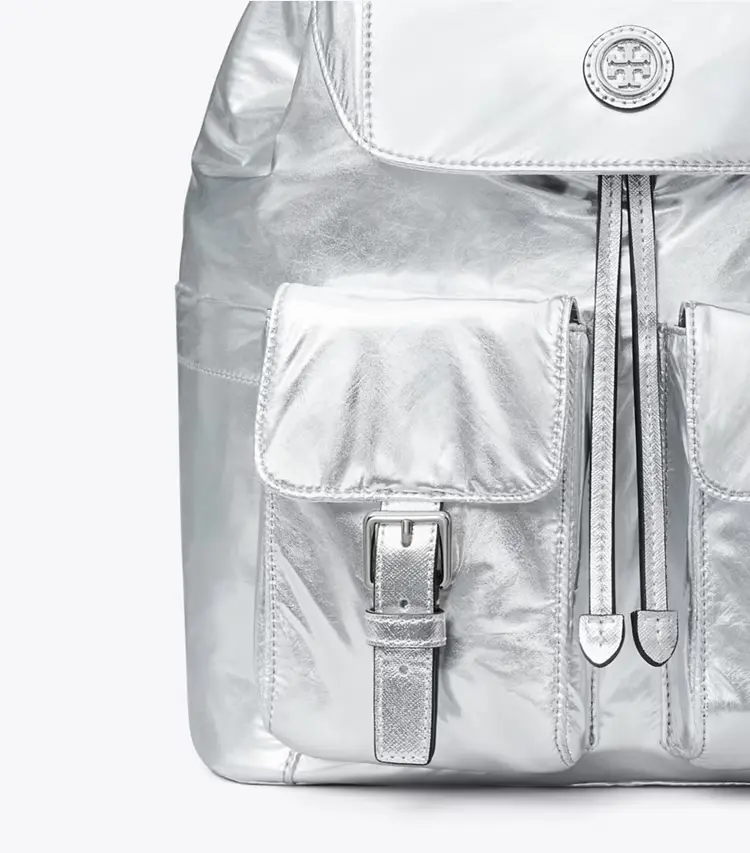Virginia Metallic Flap Backpack - Image 4