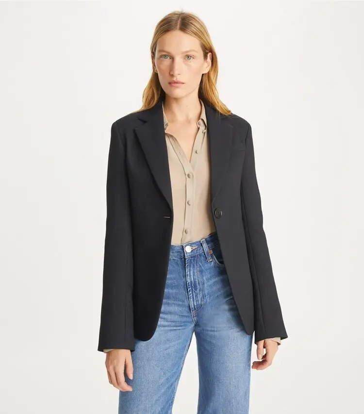 Textured Crepe Blazer - Image 2