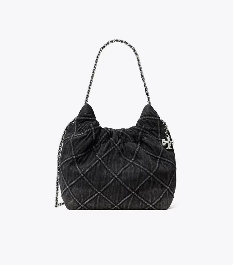 Mini Fleming Soft Denim Hobo Bag - Image 3