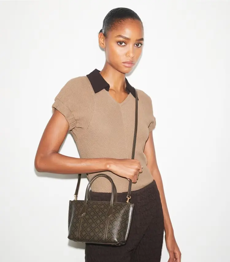 Mini Perry Coated Canvas Tote - Image 2