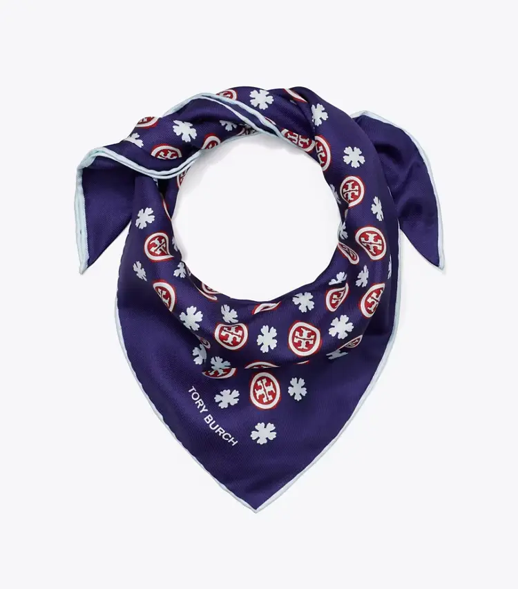 Floral Logo Triangle Scarf - Image 3