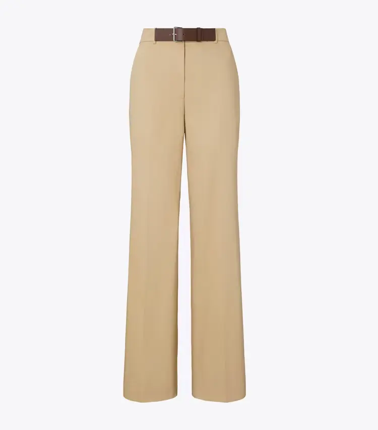 Belted Cotton Pant