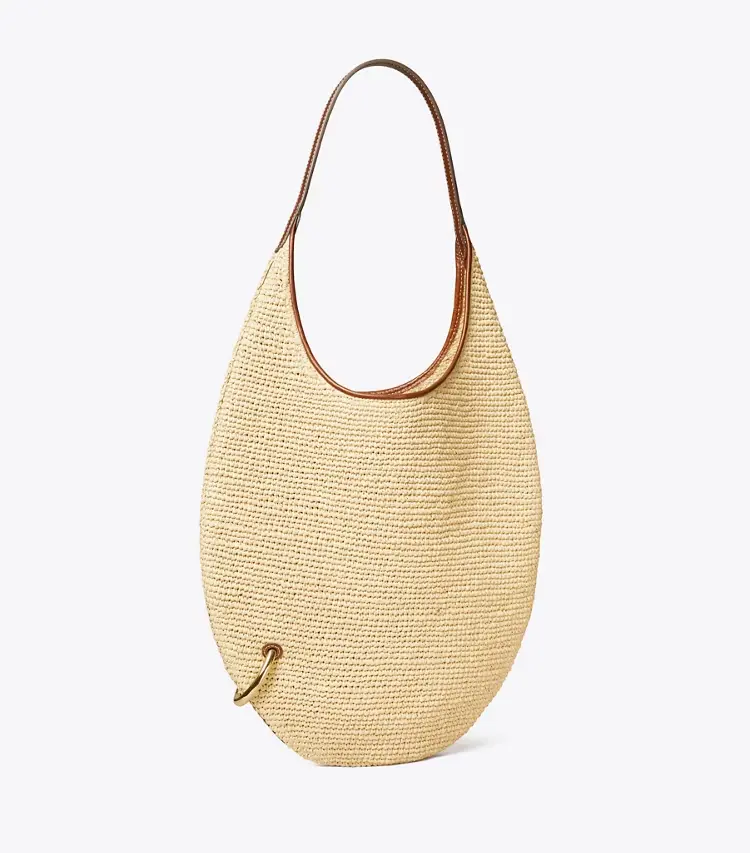 Pierced Soft Raffia Bag