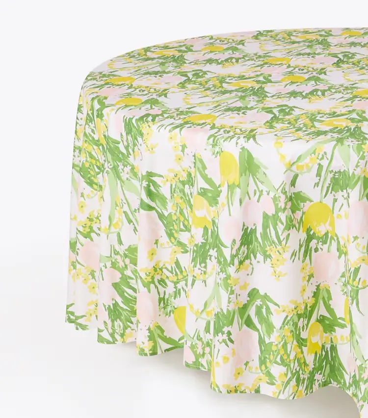 Les Tulipes Round Tablecloth, 90" - Image 2