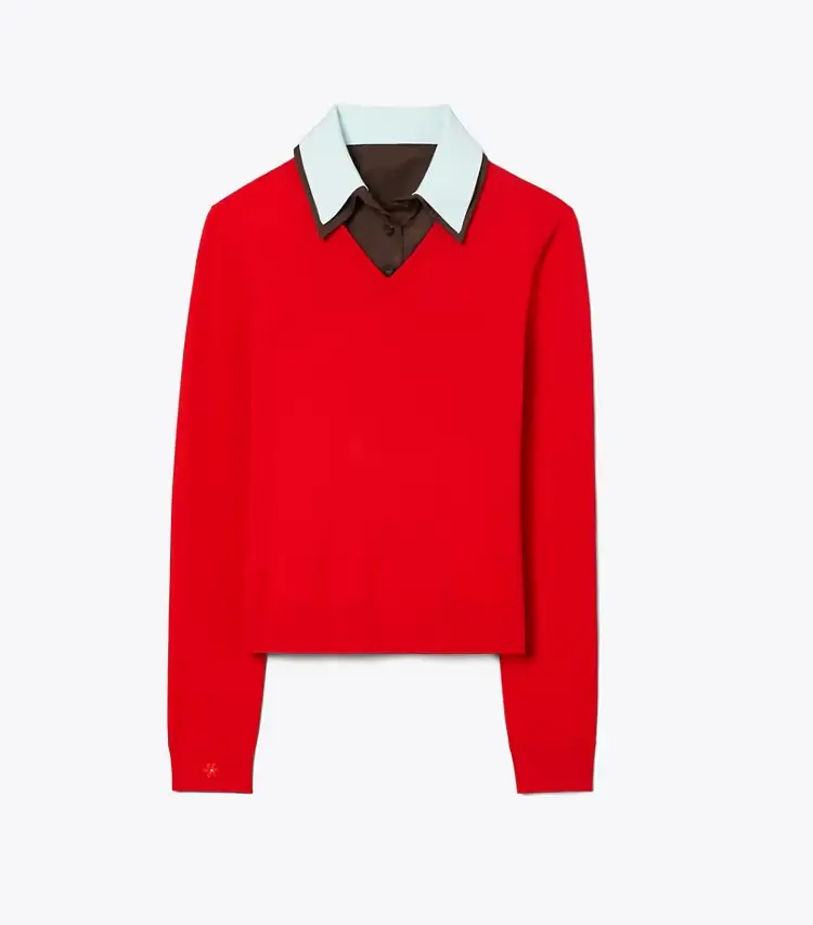 Layered Merino Wool Sweater