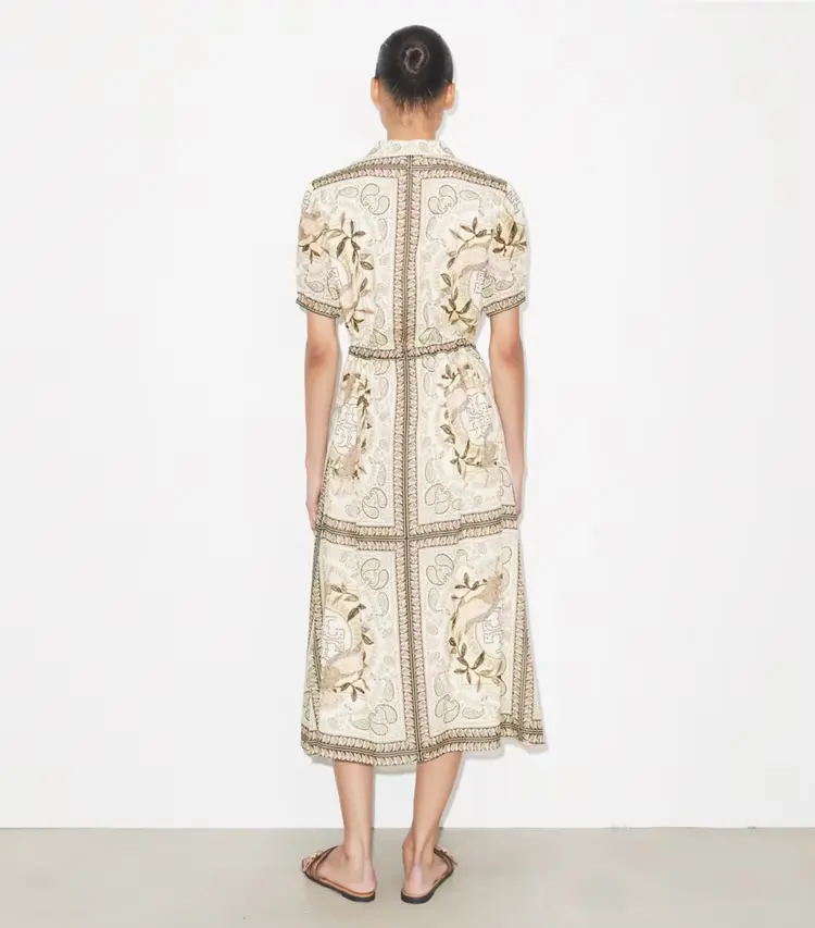Cinched Cotton Zip Dress - Image 3