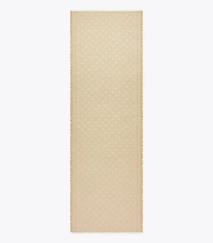 T Monogram Jacquard Oblong Scarf