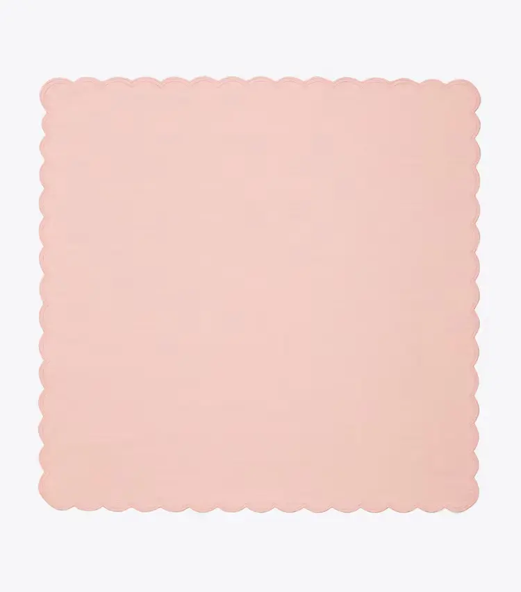 Scalloped Dinner Linen Napkin, Set Of 6