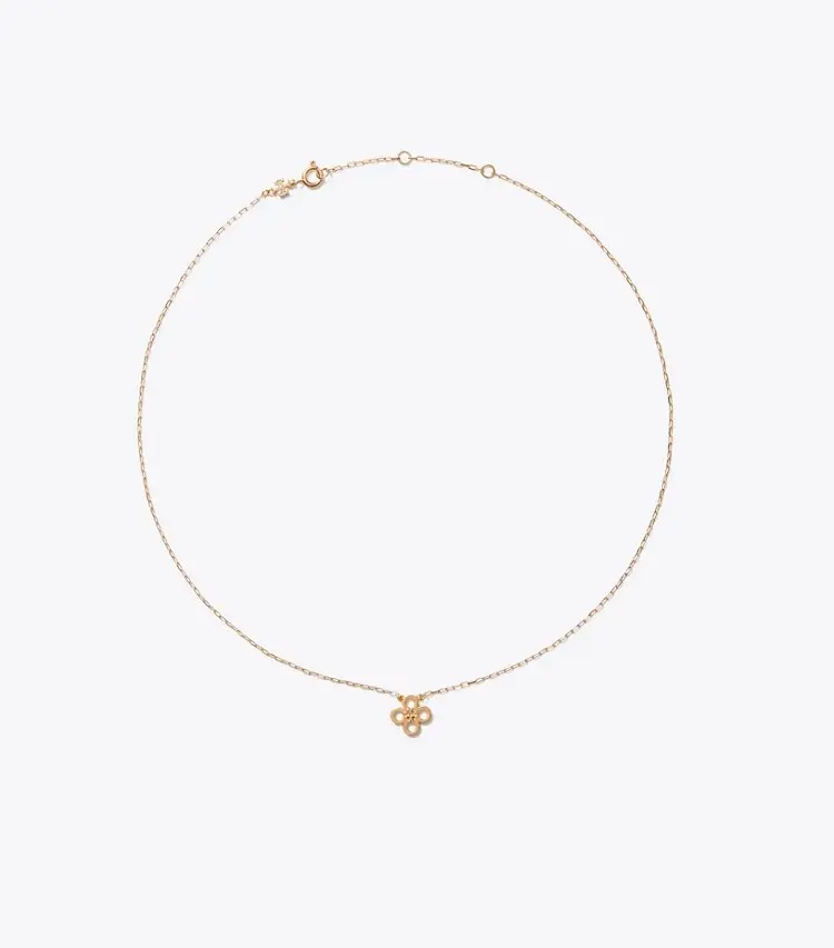 Forget Me Not Clover Pendant Necklace