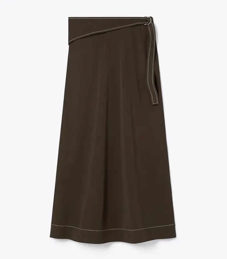 Belted Jersey Skirt