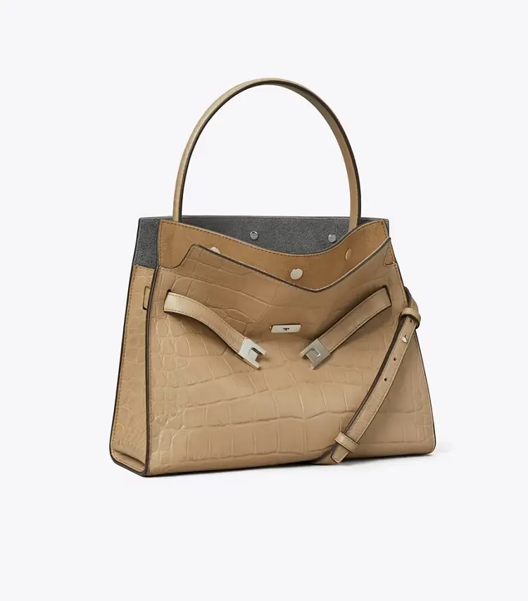 Small Lee Radziwill Embossed Double Bag