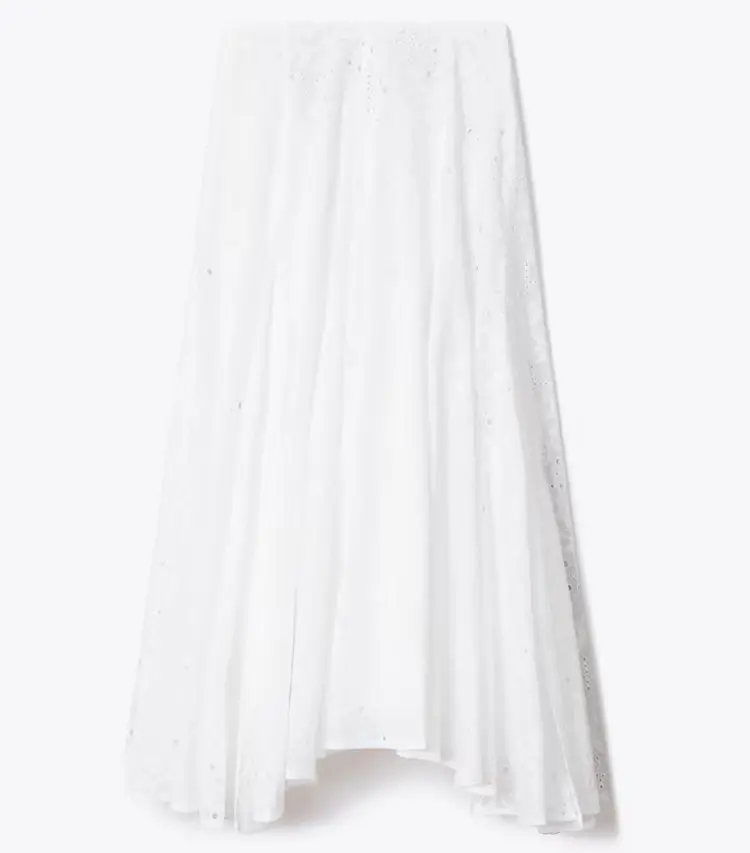 Cotton Eyelet Skirt