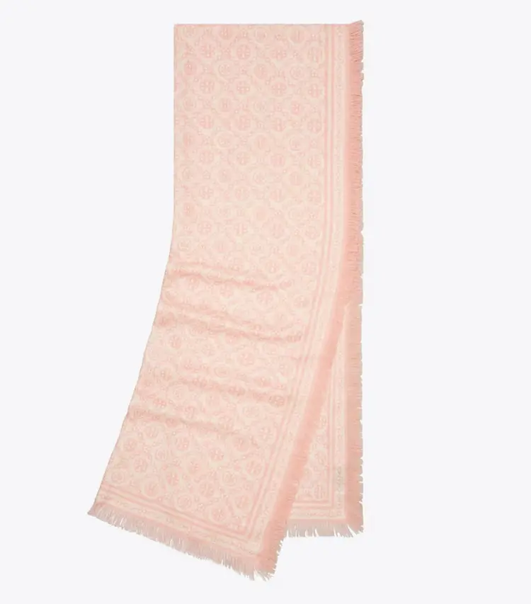 T Monogram Floral Oblong Scarf - Image 3