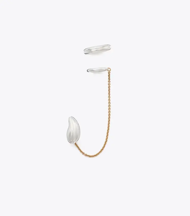 Pierced Chain Ear Cuff