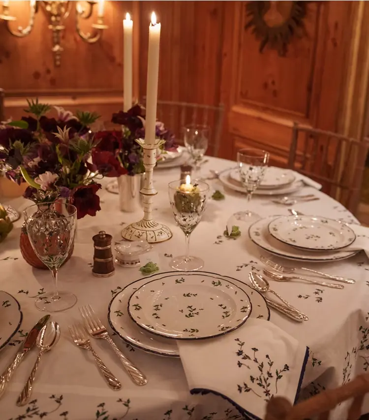 Jolie Fleur Square Tablecloth, 70" - Image 3