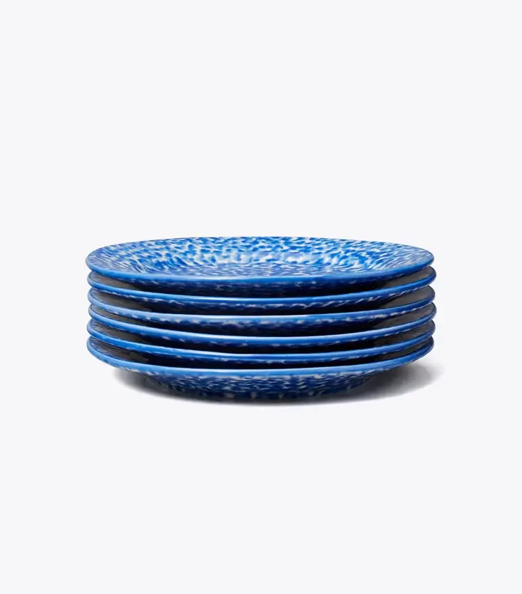 Spongeware Canape Plate, Set Of 6 - Image 2