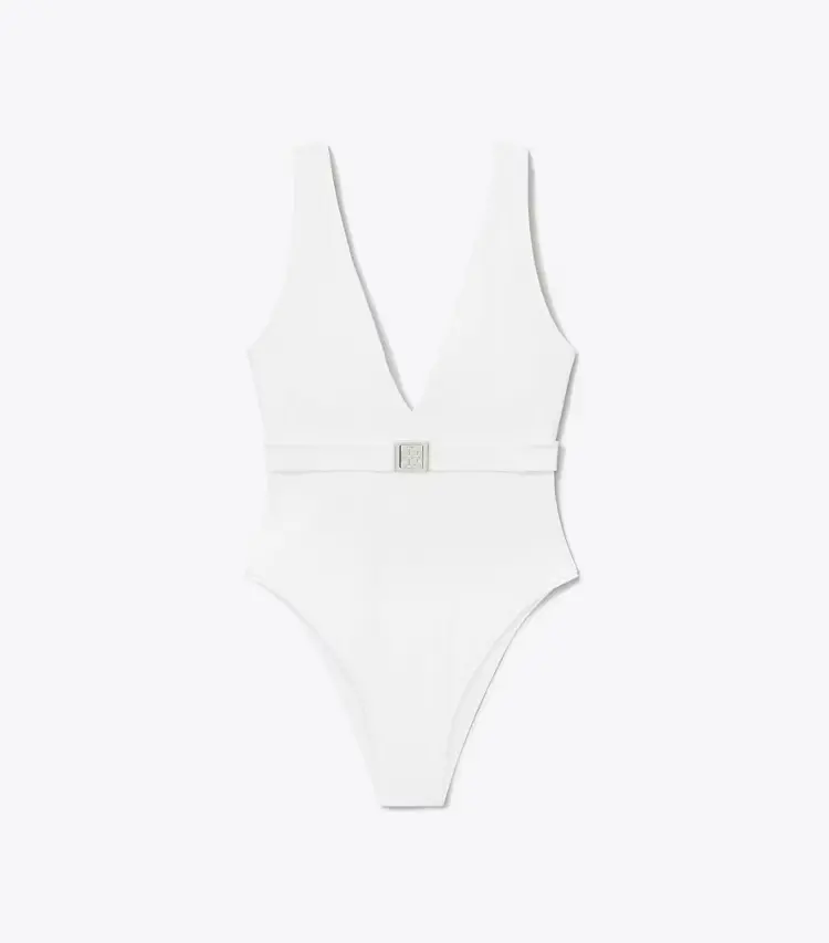 Belted Logo Swimsuit