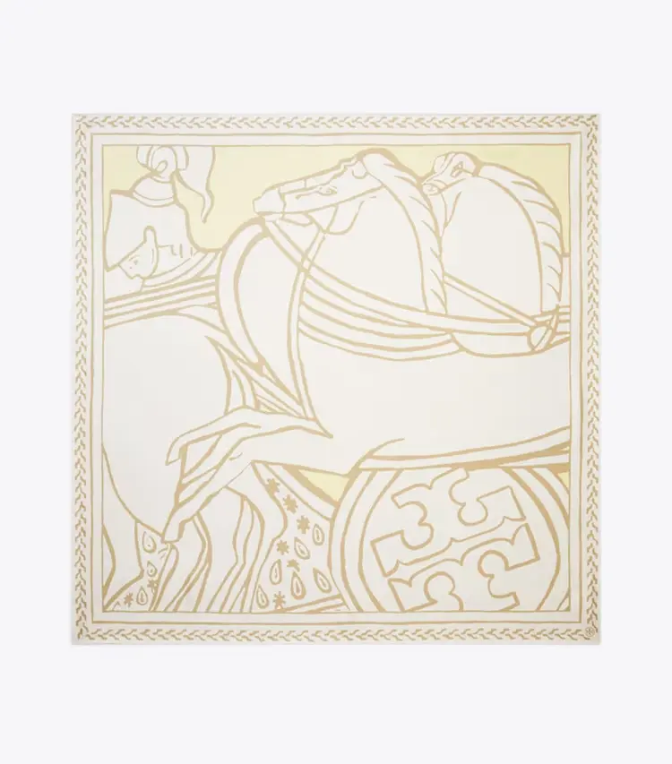 Trocadero Horses Silk Square Scarf