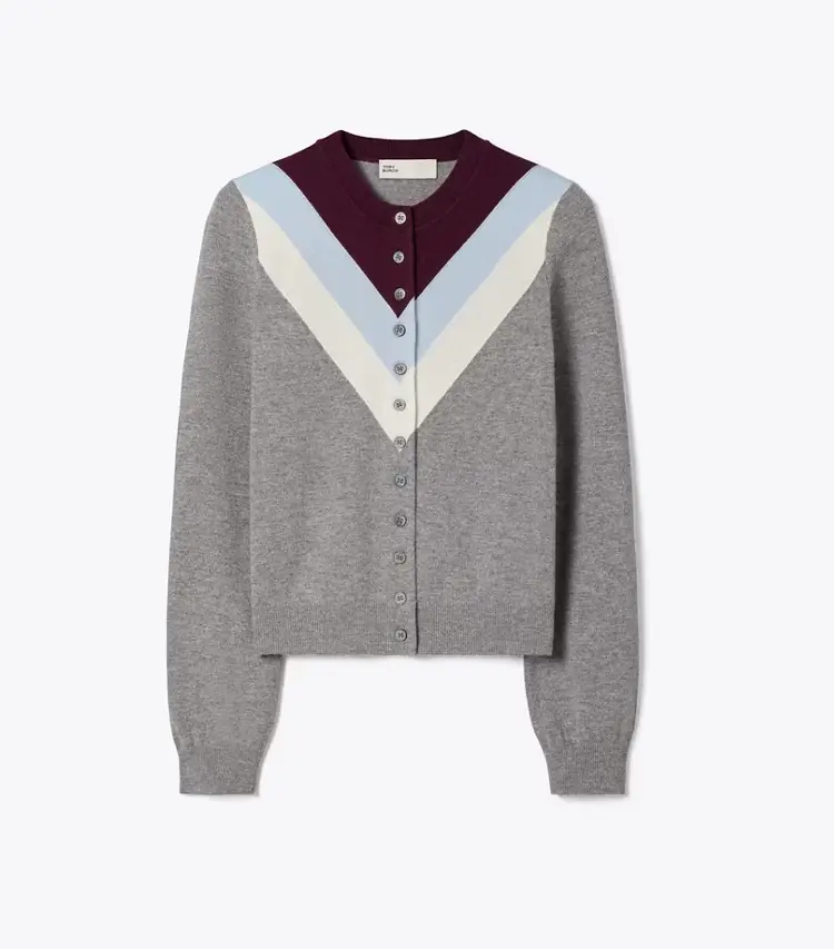 Chevron Wool Cardigan