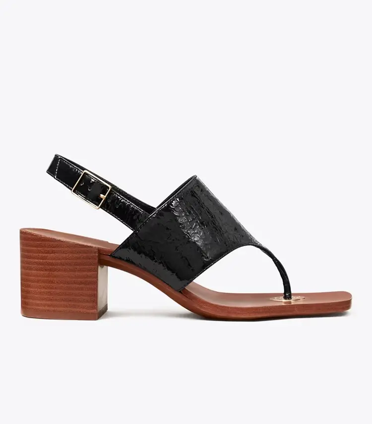 Double T Coin Heeled Sandal - Image 3