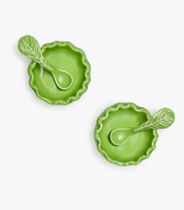 Lettuce Ware Salt Cellar, Set Of 2 - Image 3