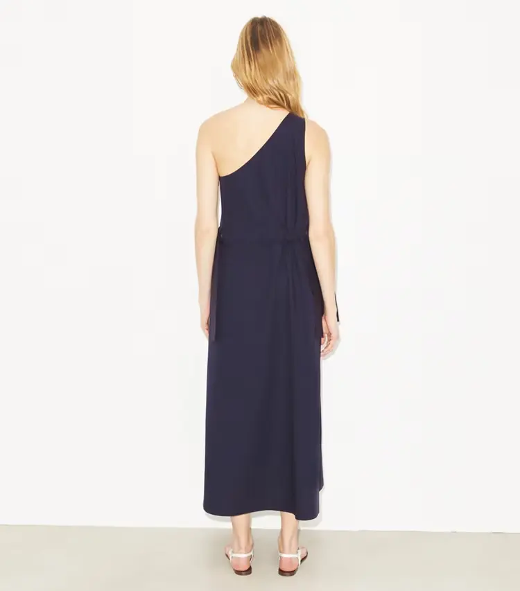 One-Shoulder Belted Cotton Dress - Image 3