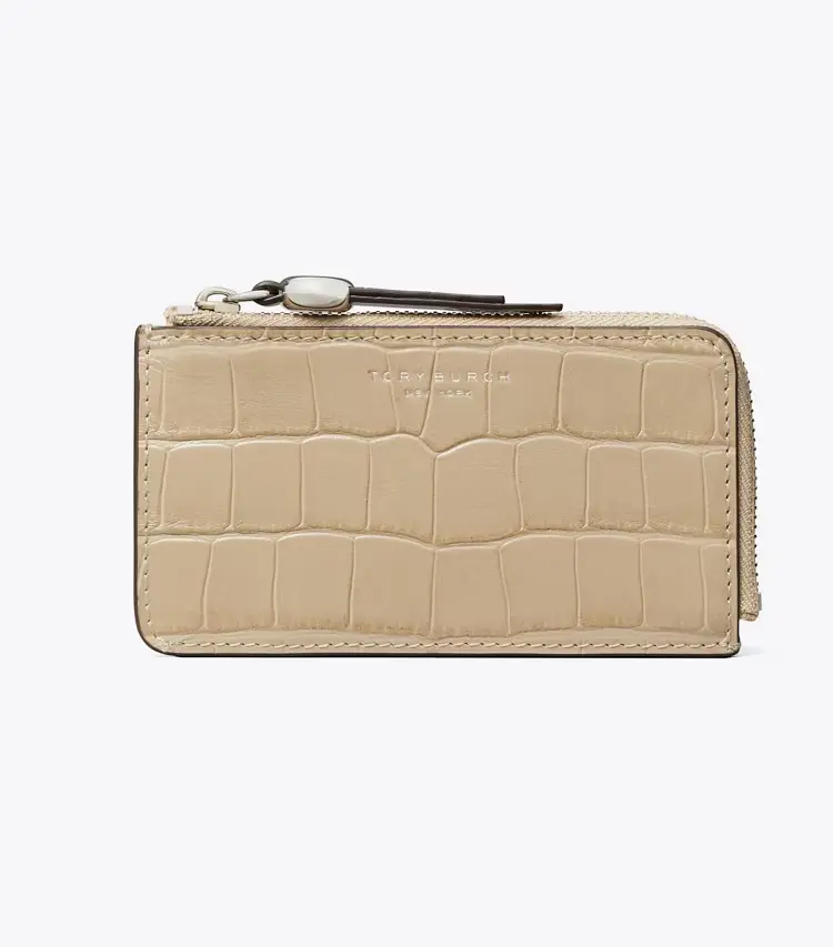 Romy Croc-Embossed Zip Card Case - Image 2