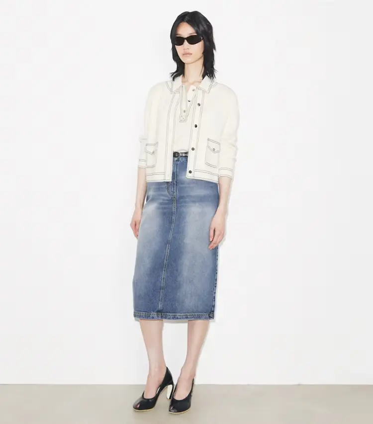 Topstitch Wool Cardigan - Image 3