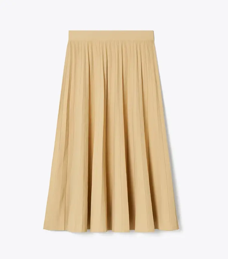 Pleated Viscose Skirt