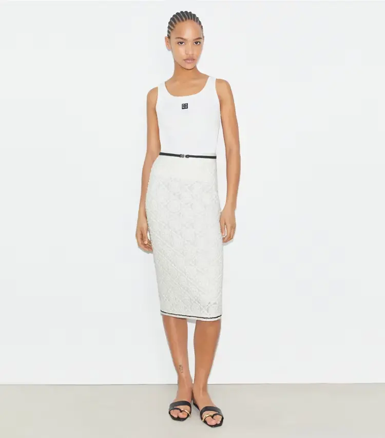 Cotton Logo Lace Skirt - Image 2