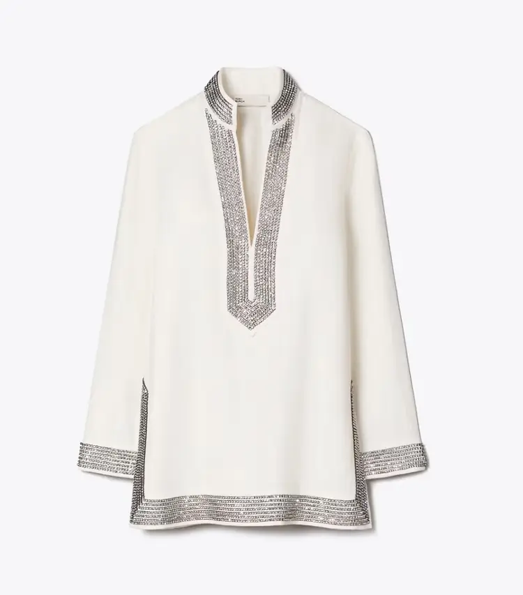 Embellished Linen Tunic