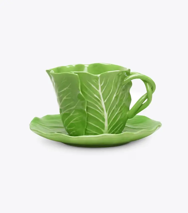 Lettuce Ware Cup & Saucer, Set Of 2