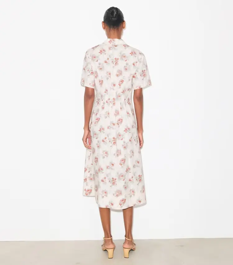 Poplin Pleat-Waist Dress - Image 3