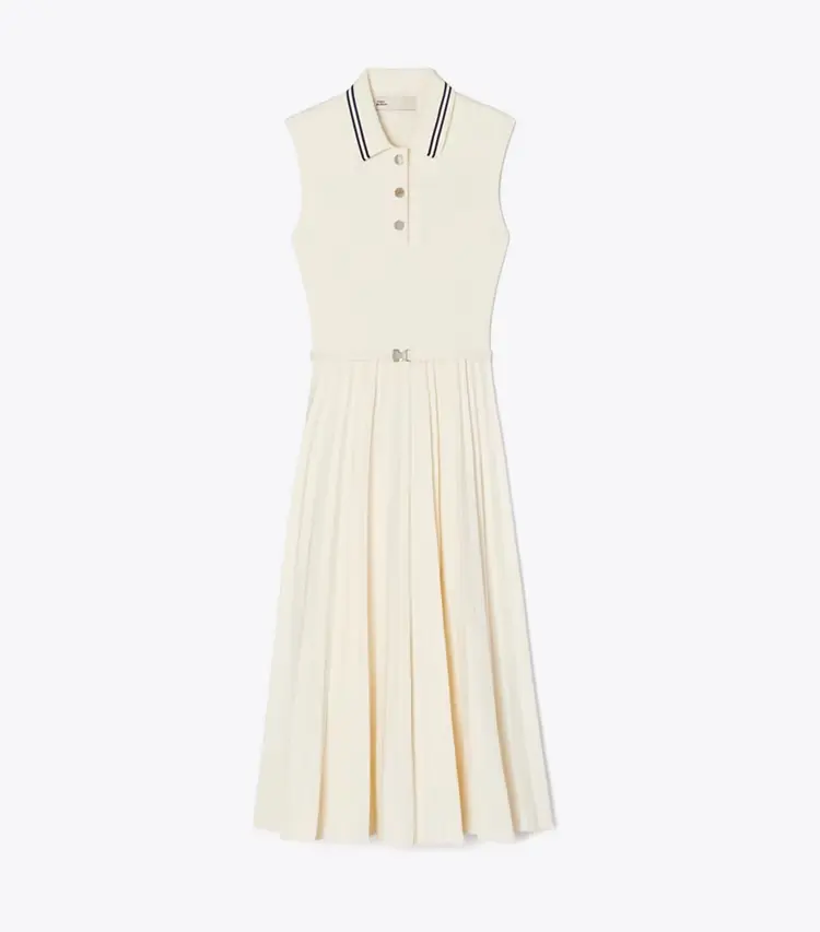 Pleated Viscose Dress