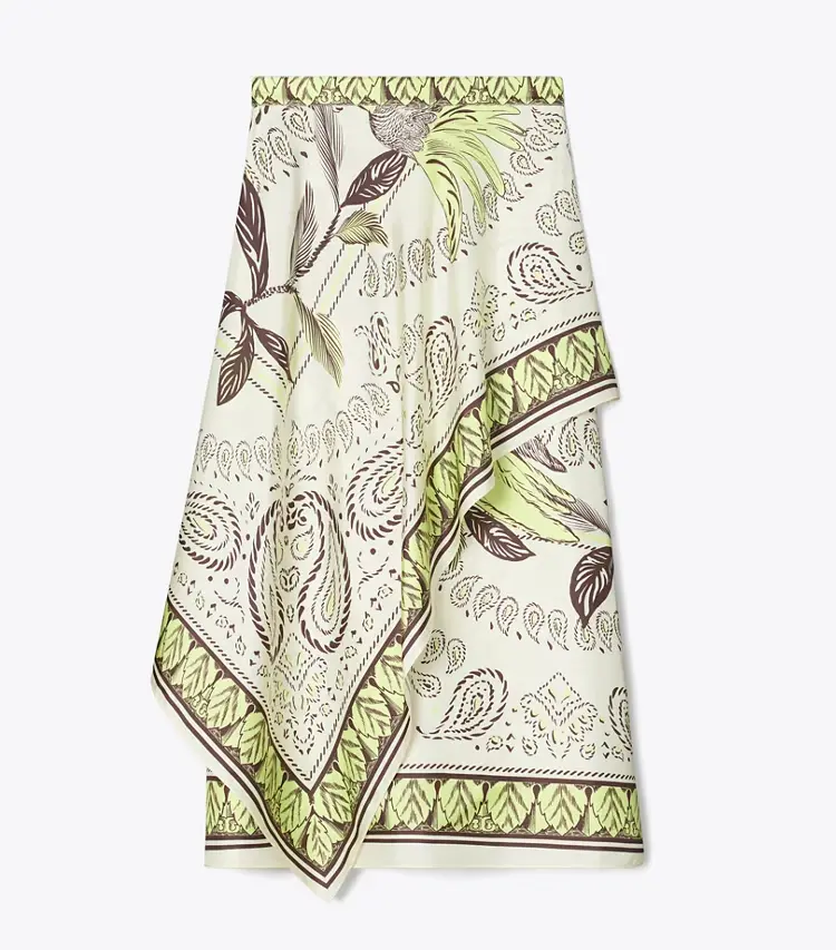 Silk Scarf Wrap Skirt