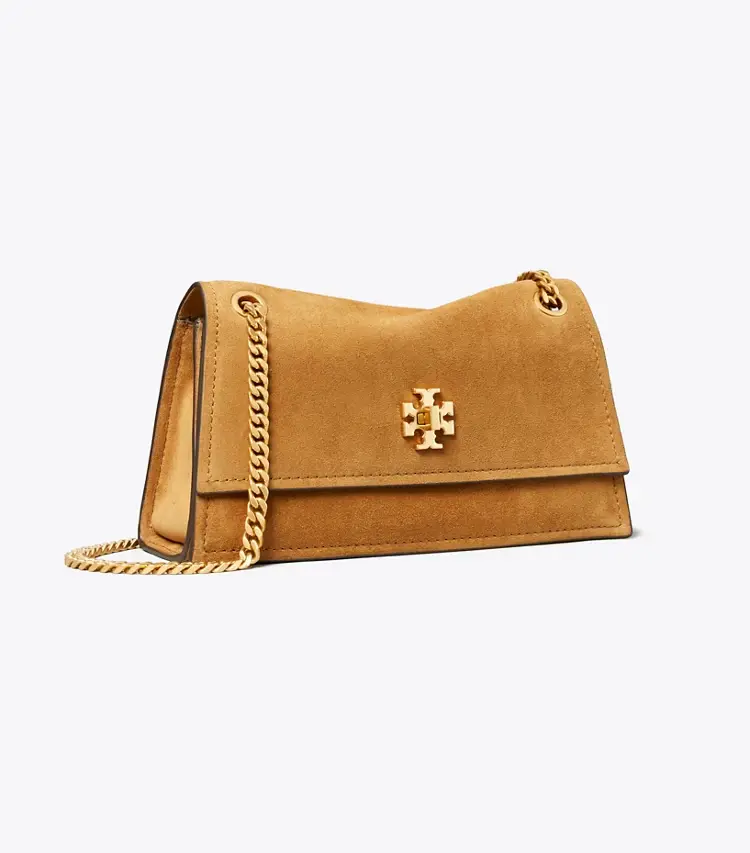 Mini Kira Turnlock Suede Shoulder Bag