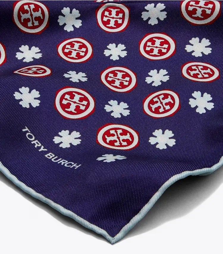 Floral Logo Triangle Scarf - Image 2
