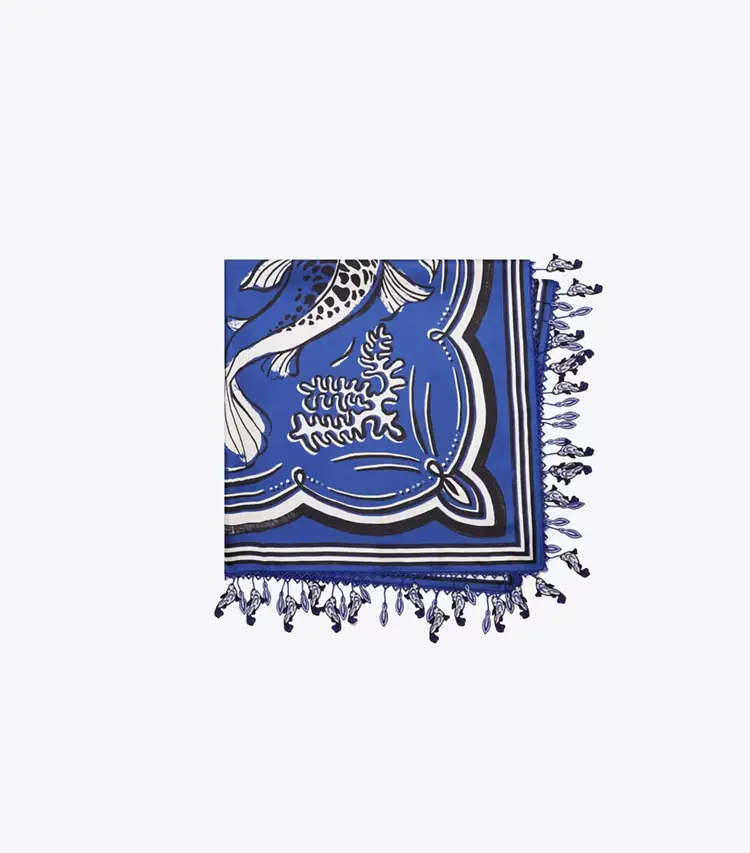 Fish Silk Square Scarf - Image 3