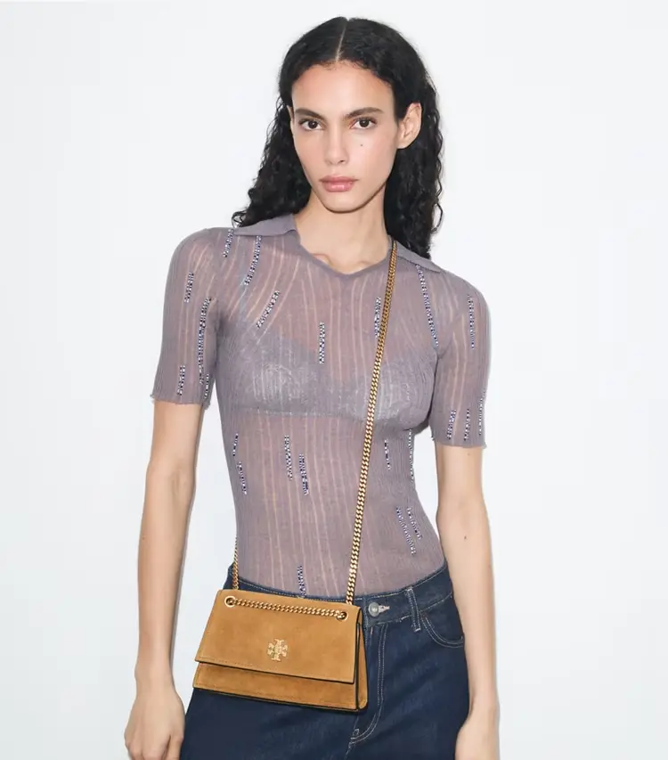 Mini Kira Turnlock Suede Shoulder Bag - Image 3