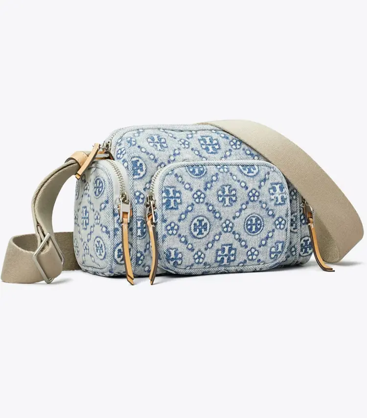 T Monogram Denim Pocket Crossbody