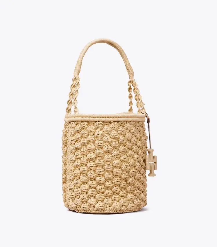 Ella Hand-Crocheted Popcorn Bucket Bag